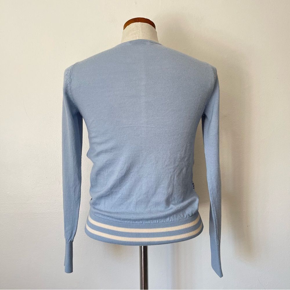 Equipment Blue Roland Silk Wool blouse size XS preowned - Picture 4 of 5